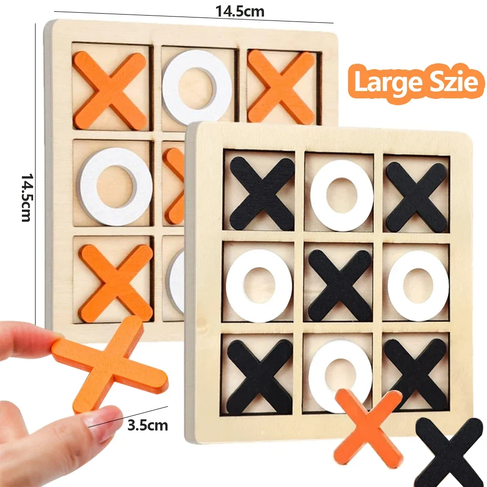 Party Games Kids Indoor - Drewniana gra XO Tic Tac Toe