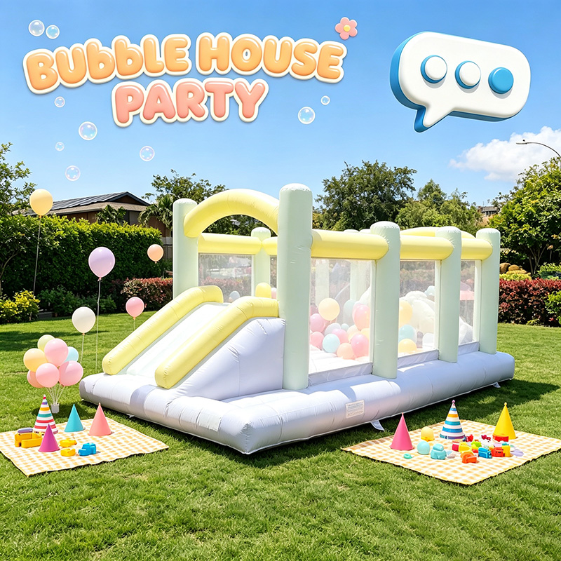 Party Games Easy Kids - Jednokolorowy mini dmuchany tor przeszkód, komercyjny