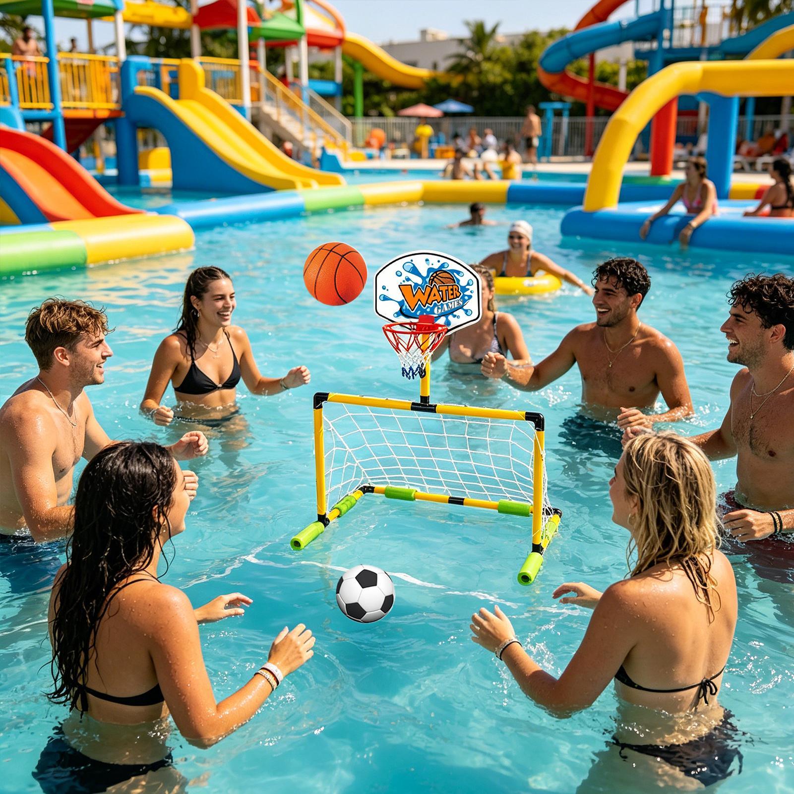 Party Games Kids And Adults - Kosz do koszykówki na basen 2w1,