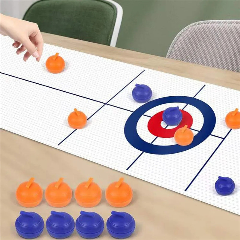 Party Games Adults Indoor - 1 zestaw składanych zabawek Mini Curling