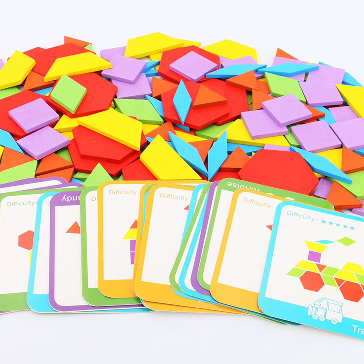155 elementów Tangram Geometry – Party Games Kids Indoor recenzja i cena
